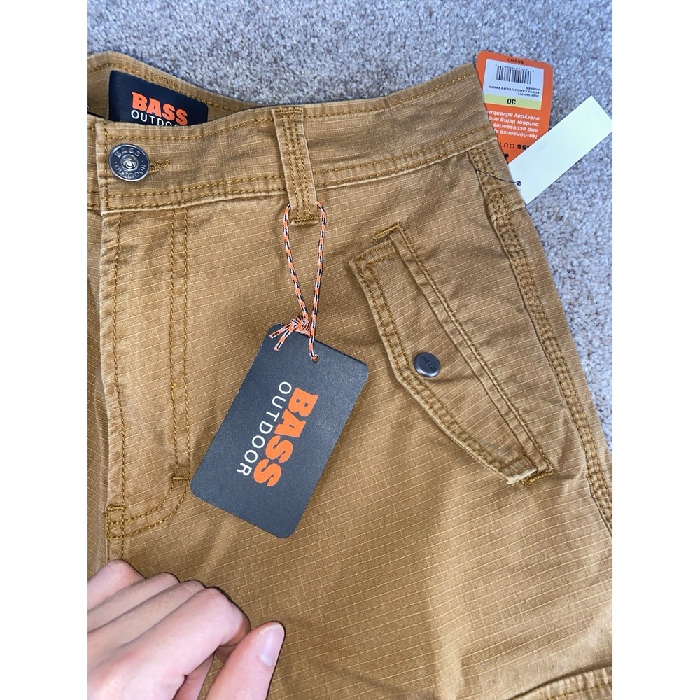 GH Bass Outdoor Taper Cargo Pans 30 (31x30) Pockets Carpenter Stretch Rip stop - Picture 3 of 12